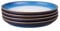 Denby - Blue Haze Coupe Small Plates Set of 4 - Dishwasher Microwave Safe Crockery - Side Plates - Ceramic Stoneware Tableware Plates