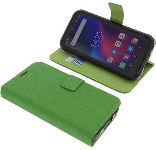 foto-kontor Tasche kompatibel mit Blackview BV5900 Book Style grün Schutz Hülle Buch