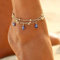 Handcess Boho Fußkettchen mehrlagig mit goldenem Bösem Auge Armbänder mehrlagige Perlen für Damen und Mädchen