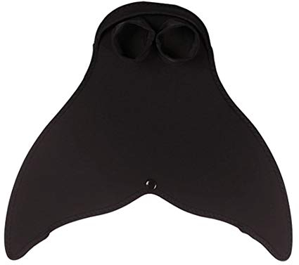DEBAIJIA Mädchen Flipper Tauchen Meerjungfrauenflosse Jungen Schwimmflossen Meerjungfrau Flossen Kinder Monofin Training Schwimmen(A-(47 * 43CM)-F62-Schwarz