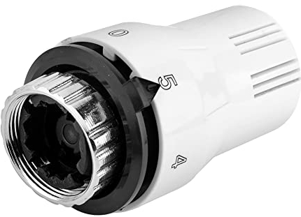 S SIENOC Thermostatkopf Thermostat für Badheizkörper Ventil-Aufsatz M30x1.5 H-Ventil Anschlussgarnitur Mittelanschluss/Radiator Valves Thermostat Für Badheizkörper (Nur Thermostatkopf Weiß)