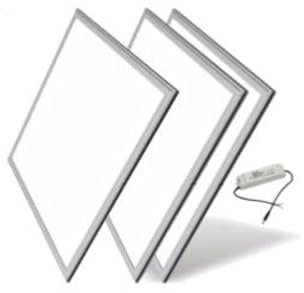 Placas LED 60 x 60 Slim 48 W aluminio (lote de 3) – Blanco frío 6000 K – 8000 K – Silmen.