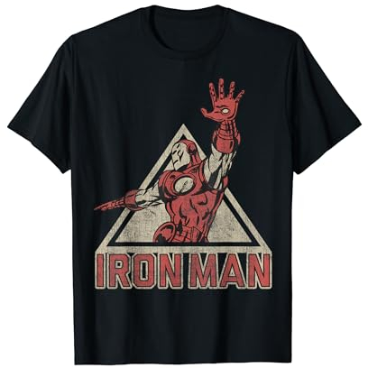 Marvel Iron Man Power Triangle Retro Vintage T-Shirt