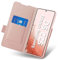 Aunote Samsung Galaxy S22 Hülle, Handyhülle Samsung S22, Schutzhülle Samsung S22, Tasche Samsung S22, Klapphülle Samsung S22, Etui Folio Flip, Smartphone Handy Cover Case klappbar. 5G, Rosegold