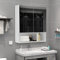 TUKAILAi Armoire de Salle de Bain avec Miroir 50 * 13 * 60 CM, Armoire de Toilette Rangement avec 2 Portes 1 Niveau Étagère à Hauteur Réglable, Murale Salle de Bain