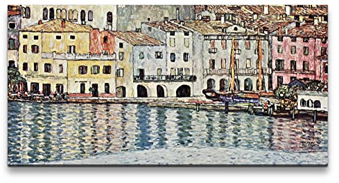 Paul Sinus Remaster 120x60cm Gustav Klimt's Malcesine am Gardasee Zeitlos Weltkunst Schön