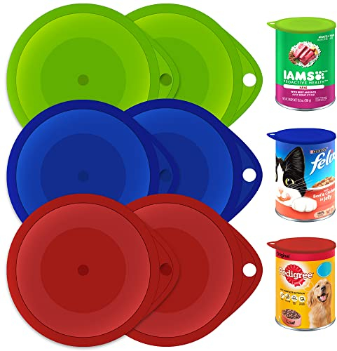 SOL 6pk Plastic Can Lids for Tins – Silicone Tin Covers for Food Storage – Durable & Reusable Can Tops – Universal Fit for Pet Food, Beans, Soups, and Canned Goods – Airtight & Leakproof Seal