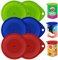 SOL 6pk Plastic Can Lids for Tins – Silicone Tin Covers for Food Storage – Durable & Reusable Can Tops – Universal Fit for Pet Food, Beans, Soups, and Canned Goods – Airtight & Leakproof Seal