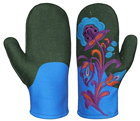 Qchomee Handschuhe Winter Warm Weiche Winterhandschuhe Fäustlinge mit Plüschlfutter Fausthandschuhe Outdoor Wollhandschuhe Handwärmer für Damen Mädchen Mutter Tochter Liebhaber