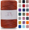 Makromecity Fil pour macramé,2 mmx230 m,En polyester de qualité supérieure,Pour artisanat,Décoration d'intérieur,Assiette de présentation,Sac à main,Attache tétine,20 couleurs (brique)