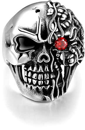 YAHOYA Retro japanische Samurai Garo Helm Ring Männer Edelstahl Bushido Krieger Maske Ringe Frauen Männlich Punk Persönlichkeit Schmuck Geschenke