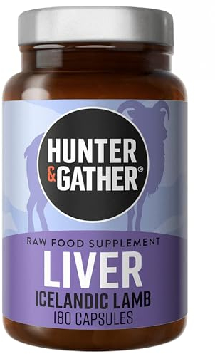 Hunter & Gather Nose to Tail - 180 Liver Capsules | Wild, Grass Fed Icelandic Lamb Ancestral Inspired Supplements| Raw Freeze-Dried Lamb | No GMO Feeds, Antibiotics Or Hormones