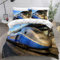 Bettwäsche Zug 135x200 Junge Mädchen Bettwäsche Eisenbahn 135x200 Kinder Sommer Winter Mikrofaser Betten Set Elektrische Lok Zug Lokomotive Bettwäscheset mit 2 Kissenbezug 80x80