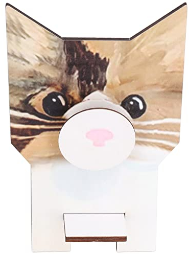 Lwuey Lustige Brillenhalter, Holz Brillenständer Katze Tierform Sonnenbrillenhalter Brillenablage Gläser Aufbewahrung Geschenk Schreibtisch Heimbüro Deko Brillenhalterung Schmuck Display Rack(Katze)