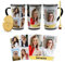 Custom Mug, Personalized Color Changing Mugs, 16oz w/6 Images Collage, Magic Coffee Mug with Lid and Spoon Photo, Picture, Name, Text, Gifts for Him, Her, Customized Tea Cup for Mom Dad.
