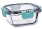 Quid Purity Recipiente Hermético Vidrio 12x12x5,8cm - 31cl Boro Apto Microondas Apto Congelador Reciclable