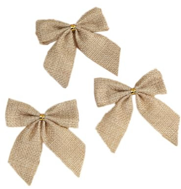 Wambere 20 Stück Schleifen Weihnachtsbaum,Weihnachtsschleife Dekoschleife Glöckchen Weihnachtsbaumschmuck Zierschleifen Dekoration für Christbaumschmuck Hochzeit Geburtstag Weihnachten,Hasel