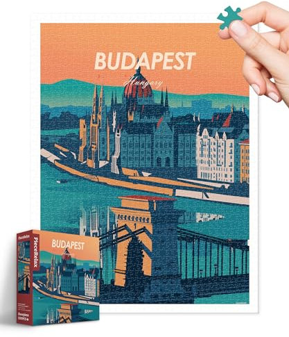 PieceRelax Puzzle 1200 Teile für Erwachsene & Kinder ab 14 – Studio Inception - World Travel - Budapest [H3474], 58,9 x 44,7 cm, Herausforderung & Achtsamkeit für Ihre Me-Time