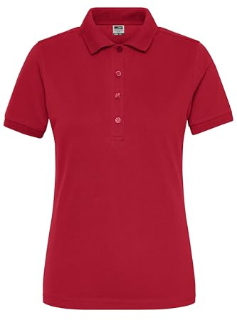 James & Nicholson Damen Bio Workwear Polo Stretch - Elastisches Polo-Shirt mit tailliertem Schnitt