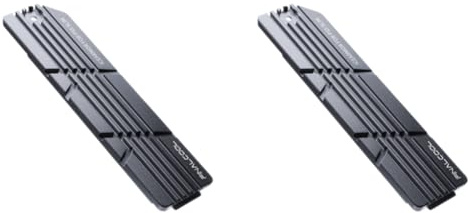 Fiorky 2Pcs PS5 heatsink Cover, For PS5 Slim SSD Heat sink Support Single Double Sided with Thermal Silicone Pads Solid State Drive Cooler SSD Cooling Mounting Kit for 2280 M.2 NVMe SSD