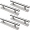 LYCXAMES 4 tiradores autoadhesivos para muebles, de acero inoxidable, sin taladrar, para armarios de cocina, puertas correderas, puertas de balcón, ventanas, 150 mm, color plateado