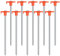 Saerryor 10 Pack Tent Pegs Metal Heavy Duty Camping Pegs - Awning & Rock Peg for Hard Ground, Camping, Tents, Tarpaulin (orange)