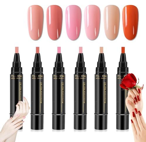 Nail Polish Pens, 36 Color Nail Polish Gel Pen 8 ml, 3 In 1 Gel Nail Polish Pen, One Step Nail Gel Pen, Soak Off UV LED Nail Varnish Nail Tools For Women Girls (E)