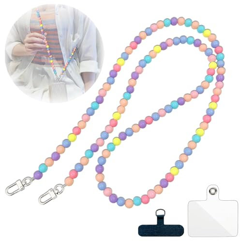 HiWODO Handykette Universal,Handyband Zum Umhängen,Schlüsselband mit Karabiner,Handy kette,Handy Band für Handyhülle,Bunt Handyschnur ohne Hülle,Phone Strap für iPhone 15/14/13/12/11 Hüllen