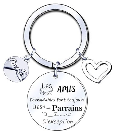 LUODAN Cadeau Noël Marraine Parrain Porte-clés les amies formidables font toujours des marraines d'exception - annonce parrain - demande parrain (1)