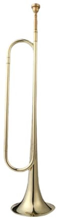 Generic B-Signalhorn Messing-Signalhorn Goldene Trompete Marschsignalhorn Blassignal für Kavallerie