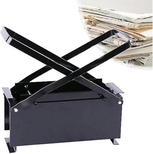 YIJIEHH Paper Log Briquette Maker, Paper Recycling Briquette Machine, DIY Recycle Newspaper Briquette Maker Paper Brick Easy Operation, for Heating Fire Stove Home Tool