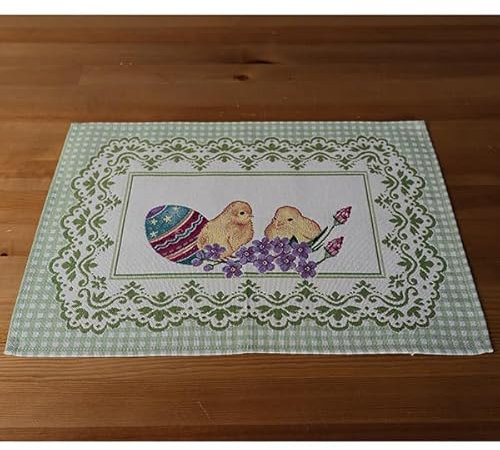 Raebel OHG Deckchen Gobelin Osterhase mit Körbchen, 33x46cm, bunt