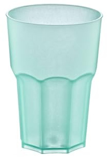 GLASSY CUP® 480 ml Grün Transparent – Bruchfester Kunststoffbecher im Glaslook – BPA-frei, spülmaschinenfest, wiederverwendbar – Ideal für Cocktail, Caipi, Party, Camping & Outdoor
