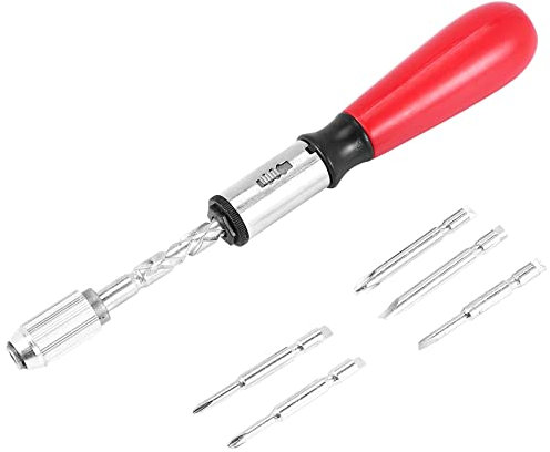 Fozriybefy 260MM Spiral Schraubenzieher Hand Drücken Ratschen Schraubendreher Mit Schlitz Und Schraubendreher Bits