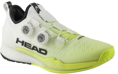 Chaussures de tennis HEAD Endure PRO Boa pour homme, Blanc et jaune., 44 EU