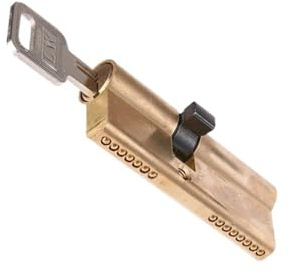 LYVQZPWLR LYVQZPWLREuropäische Zylindertüren, Schließzylinder, 65 mm, mit 8 Schlüsseln, Drehknopf, Euro-Profil, Zylinderschloss, Messing, Satin-Nickel-Finish(Single Cylinder)