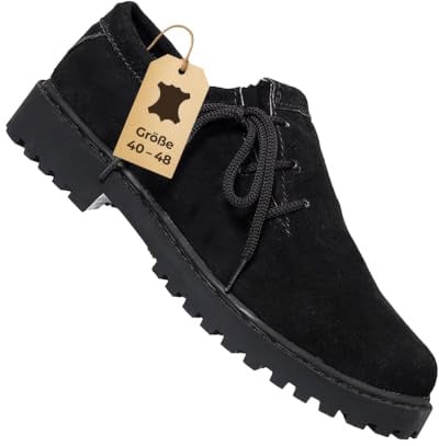 Spirit of Bavaria Trachtenschuhe Herren aus Echtleder | Haferlschuhe Herren ideal für Oktoberfest Outfit | Braun, Dunkelbraun & Schwarz | Trachten Sneaker | Oktoberfest Schuhe | Gr. 40-48