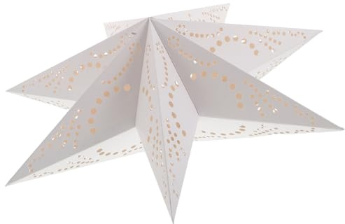 SOPOTUTU Weihnachtsstern Papierlampenschirm mit Sieben Spitzen Boho Stern Dekoration für Fenster und Hochzeit Sanfte Lichtdiffusion für Stimmungsvolle Beleuchtung Vielseitig für Festtage