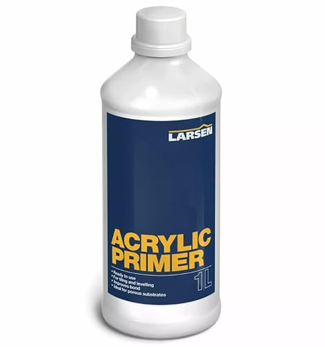 Larsen Country Classic Acrylic Primer 1L – Essential Ready-to-Use Water-Based Primer for Indoor Tiling & Flooring Projects on Walls, Floors and Porous Surfaces – Improved Adhesion