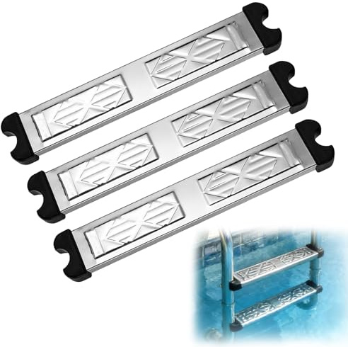 Pedale Della Scala, 3pz Gradini per Scaletta per Piscina gradini per scale in Acciaio Inox per Piscine con Viti da 6pz per la Maggior Parte Delle Scale Interrate e Fuori Terra Piscina Termale