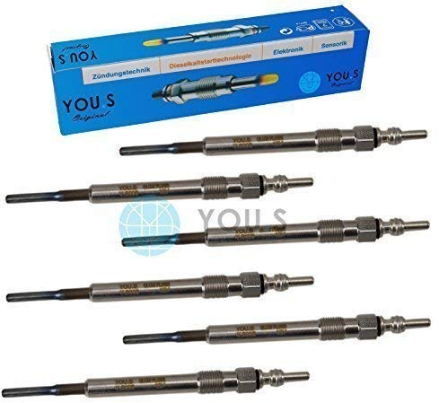 6 Stück YOU.S Original Glühkerzen Länge: 127,0 mm Spannung: 12,0 V - 059963319