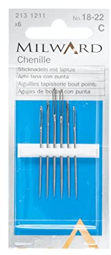 Milward Chenille Aghi da Cucire a Mano in ciniglia, Argento, Nos.18-22