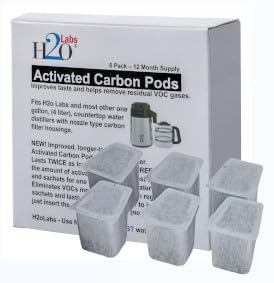 Activated Carbon Pods for Water Distillers, More Activated Carbon and better VOC removal than other brands. (Full Year Supply).