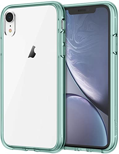 JETech Case for iPhone XR 6.1-Inch, Shockproof Transparent Bumper Cover (Midnigth Green)