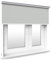 Light Grey Thermal Blackout Window Roller Blind Available in 16 Width Sizes, 55cm wide (+ 4.5cm fittings)