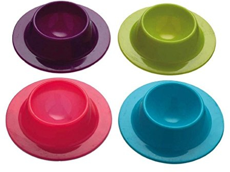 Ogquaton 4 Pcs Silicone Coquetiers En Design Moderne Supports Set Servant Cuisine Oeufs Bouillies Petit Déjeuner Couleur Aléatoire de Haute Qualité