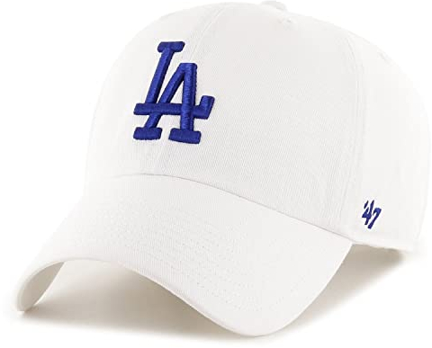 '47 Los Angeles Dodgers MLB Loop Label Clean Up Weiß Verstellbare Cap One-Size