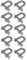 10 x Edelstahl Schäkel 5mm, gerade, rostfrei, poliert, V4A AISI 316, Schraubbolzen, Drahtseilverbinder, Ketten & Seile, Outdoor - Tecklenborg Kegel GmbH