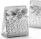 Anyasen 50 Stück Papier Süßigkeiten Kasten Bonbons Geschenkschachtel Confetti Geschenkbox Klein Gastgeschenk Geschenktüten mit Band Schleife für Hochzeit Geburtstag Weihnachten(Silber)