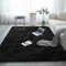 Aujelly Soft Area Rug Schlafzimmer Shaggy Teppich Zottige Teppiche Flauschige Bunte Batik-Teppiche Carpet Neu Schwarz 60 x 120 cm